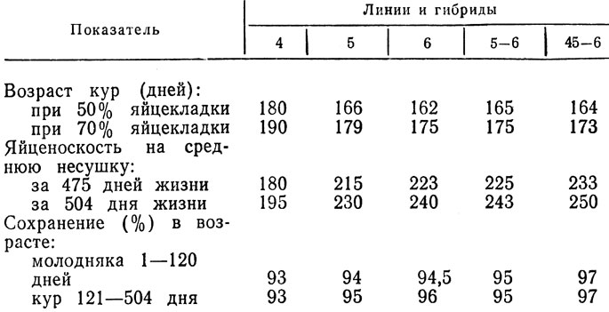 Минимальная продуктивность птицы кросса 'Беларусь-9'